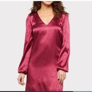 Animal print long sleeved dress